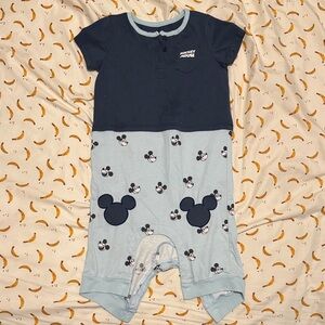 Mickey Mouse Navy and Light Blue Bodysuit